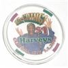 Image 1 : RARE-HARD TO FIND 1-1-2000 HARVEYS CASINO CHIP FROM CENTRAL CITY,CO. COMES IN A DISPLAY CASE!!