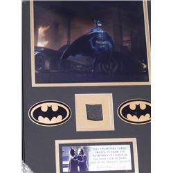 15x20 Framed Batmobile Upholstery Swatch from 1989 Keaton "Batman"