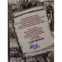 Helen Reddy Signed 10x13 "I am Woman" Lyrics