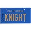Image 1 : David Hasselhoff Signed Replica "KNIGHT" License Tag