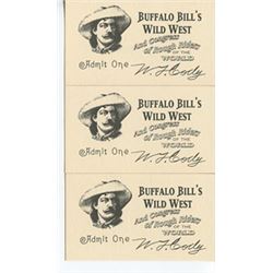 Lot of 3 Buffalo Bill's Wild West Tickets