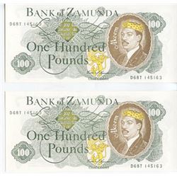 Lot of 2 Screen Used Coming To America Prop Bank Notes