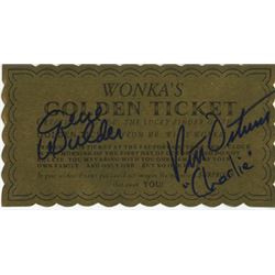 Gene Wilder Peter Ostrum Signed Replica Wonka Golden Ticket