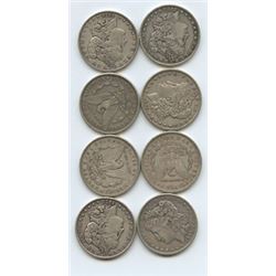 Lot of 8 Morgan Silver Dollar Coins