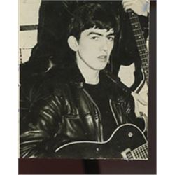 Signed & Inscribed 3x3.75 Vintage George Harrison Photo