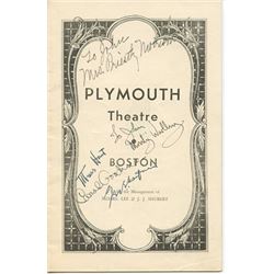 Moss Hart and George S. Kaufman Signed Plymouth Theatre Playbill