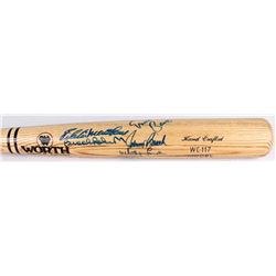 Hall Of Fame Baseball Bat Signed By 6 With Johnny Bench Ernie