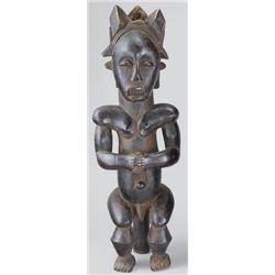 Sírfigura Gabon, fang, 20. sz., faragott fa,