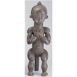 Sírfigura Gabon, fang, 20. sz., faragott fa