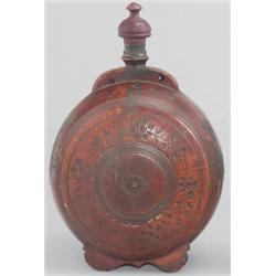Kulacs és pohár Dunántúl, 1897, esztergált,  vésett fa