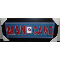 Chicago Cubs  Man Cave  13x31 Custom Frame Display