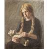 Image 1 : Györgyi Laura (Nagybányán muködött 1914- ben) Kislány mackóv…