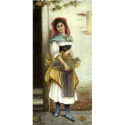 Mariolo, F. jelzéssel, 19. sz. vége  Gyümölcskosaras lány…