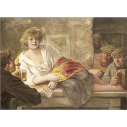 Geiger Richárd (Bécs, 1870 - Budapest, 1945) Mulatóban…