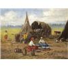 Image 1 : Iványi - Grünwald Béla muhelye, 1930 körül  Cigánytábor…