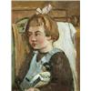 Image 1 : Alberth Ferenc (Budapest, 1883 - Budapest, 1959) Kislány bab…