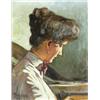 Image 1 : Miskolczy Ferenc (Vác, 1899 - Baja, 1994) Fehérblúzos hölgy,…