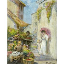 Gergely Imre (Pest, 1868 - Budapest, 1957 körül) Virágárus…