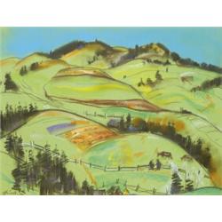 Gaál András (Gyergyóditró, 1936 - ) Dombos táj, 2001…