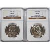 Image 1 : 1954-S & 1956 FRANKLIN HALF DOLLARS, NGC MS-65
