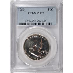 1959 FRANKLIN HALF DOLLAR, PCGS PR-67