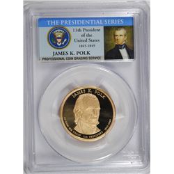 2009-S JAMES POLK PRESIDENTIAL DOLLAR PCGS PR-70 DCAM