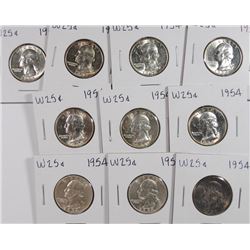 (10) CH BU 1954 WASHINGTON QUARTERS