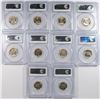 Image 2 : (10) 1943-D JEFFERSON NICKELS PCGS MS-64