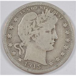 1915-S BARBER QUARTER VG/F