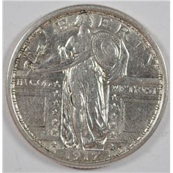 1917 (TYPE 1) STANDING LIBERTY QUARTER XF/AU