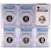 Image 1 : (6) SLABBED PROOF WASHINGTON QUARTERS PCGS/NGC PR-69'S (1994, 1995, 1996, 1997,