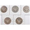 Image 2 : (5) 1893 BARBER HALF DOLLARS