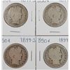 Image 1 : (4) 1899-S BARBER HALF DOLLARS