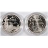 Image 1 : 2 - 2015 U.S. MARSHALS CLAD HALF DOLLARS, 1- PROOF 1- UNC w/BOX & CERT