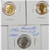 Image 1 : 3 - LASER CUT OUT DIMES, 1923-S, 1946, 1980-S