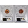 Image 2 : 1936 & 1954-S LINCOLN  CENTS, PCGS MS-66 RED