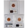 Image 2 : ( 3 ) PCGS GRADED MS-66 RED LINCOLN CENTS: 1945, 53-D & 55-S
