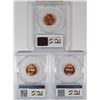 Image 2 : ( 3 ) PCGS GRADED MS-66 RED LINCOLN CENTS: 1946-D, 59-D & 69-D