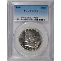 1954 FRANKLIN HALF DOLLAR, PCGS PROOF-66