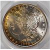 Image 2 : 1885 MORGAN SILVER DOLLAR, PCGS MS-65+  SPECTACULAR COLORS!