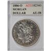 Image 1 : 1886-O MORGAN SILVER DOLLAR, ACG AU-58 SCARCE!