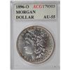 Image 1 : 1896-O MORGAN SILVER DOLLAR, AU-55 SCARCE
