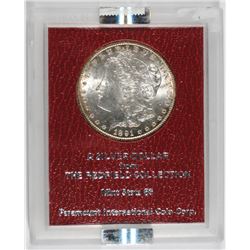 1891-S MORGAN SILVER DOLLAR, REDFIELD-PARAMOUNT MS-65 GEM! RARE!!