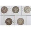 Image 2 : (5) 1906 BARBER HALF DOLLARS