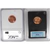 Image 2 : 1986-D LINCOLN CENT, NGC MS-66 RED & 1971-S LINCOLN CENT CCGS MS-67 RED