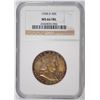 Image 1 : 1958-D FRANKLIN HALF DOLLAR, NGC MS-66 FBL  SUPER RAINBOW COLORS