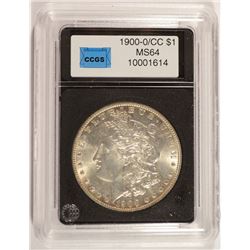 1900-O/CC MORGAN SILVER DOLLAR, CCGS MS-64 NICE, HIGH DEMAND COIN!