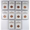 Image 1 : (10) 1959-D LINCOLN CENTS NGC MS-66 RED !!!!