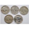 Image 2 : (5) BUFFALO NICKELS (1925-S, 1930-S, 1931-S, 1937, 1938-D)
