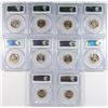 Image 2 : (10) 1943-D JEFFERSON NICKELS PCGS MS-66 FS